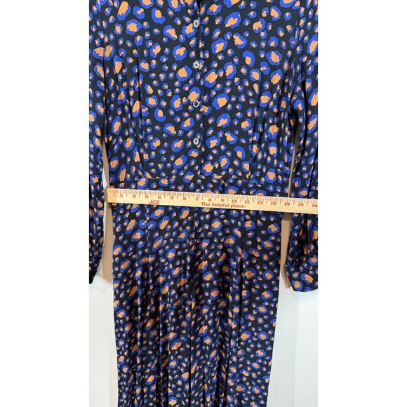 Anthropologie Loveland Jumpsuit US 6 UK 10 Leopard Print Viscose Wide Leg - Picture 6 of 14
